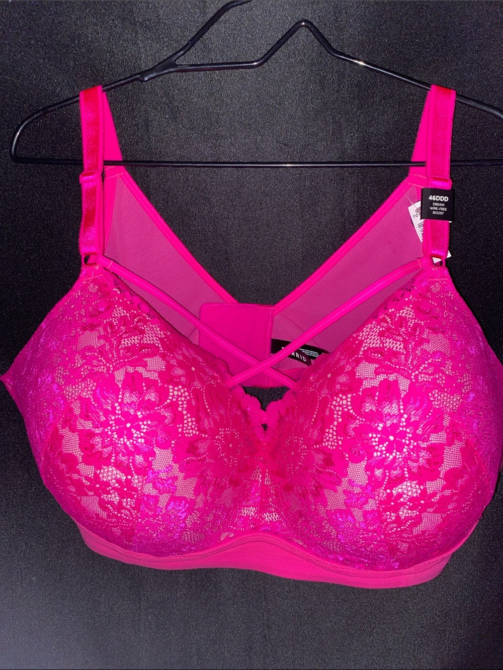 NWT torrid 46DDD PINK Lace Dream Wire Free Boost Full-Coverage Bra Adj Straps - Picture 10 of 11